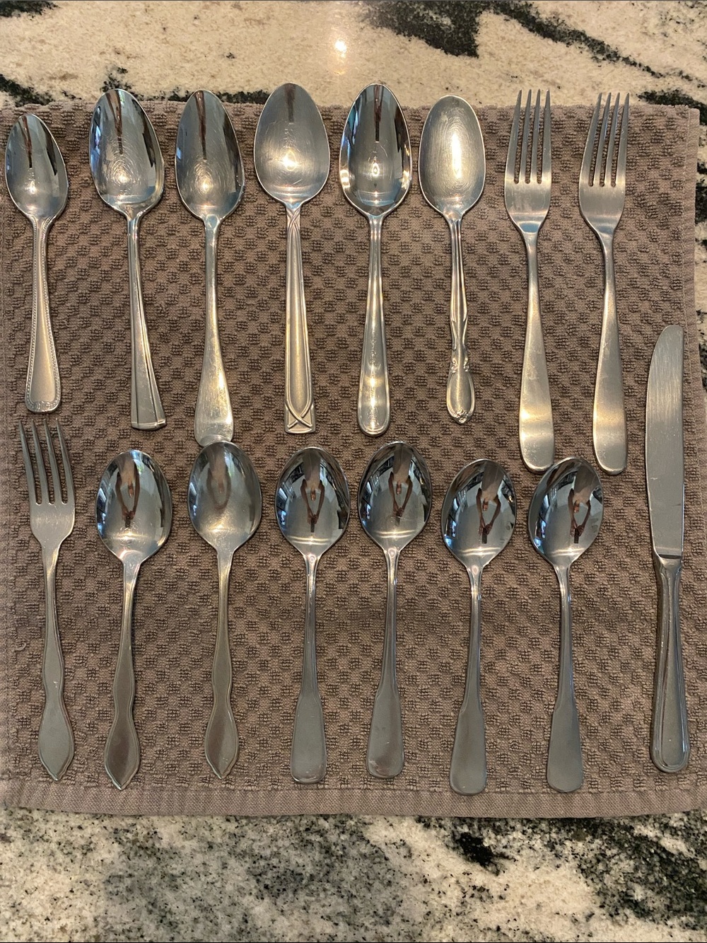 Mixed Stainless Flatware Set - Silver